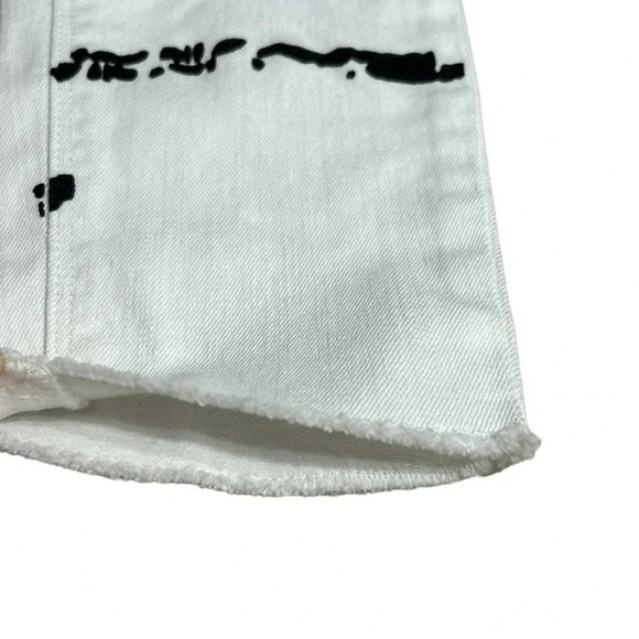 NWT Dex super skinny,ankle length,frey hem,white  denim, painter spray,low rise - Picture 6 of 10